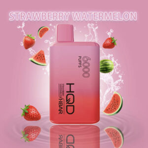 HDQ Hbar Strawberry Watermelon Disposable Vape Rechargeable 6000 Puffs (Non Nicotine)